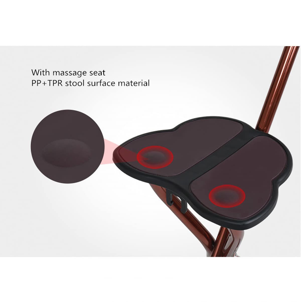 Asiento de bastón con Mango en T, bastón Ligero de Aluminio de Altura Ajustable con Asiento de Tres Patas para Personas Mayores, Ayuda de Viaje para discapacitados