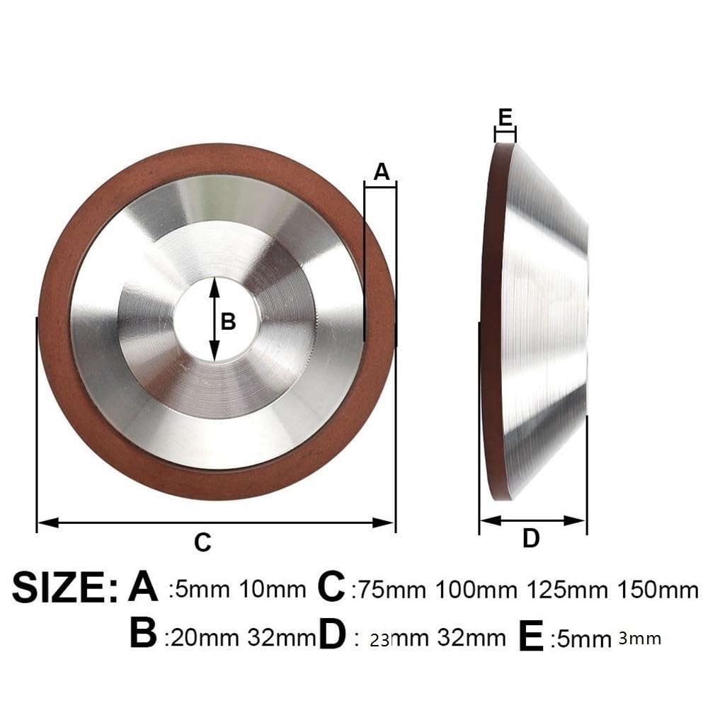 Okrągła tarcza szlifierska diamentowa, Diamentowa tarcza szlifierska Tarcza ścierna do polerowania frezów o wielu rozmiarach(150MM*32MM*10MM*320)