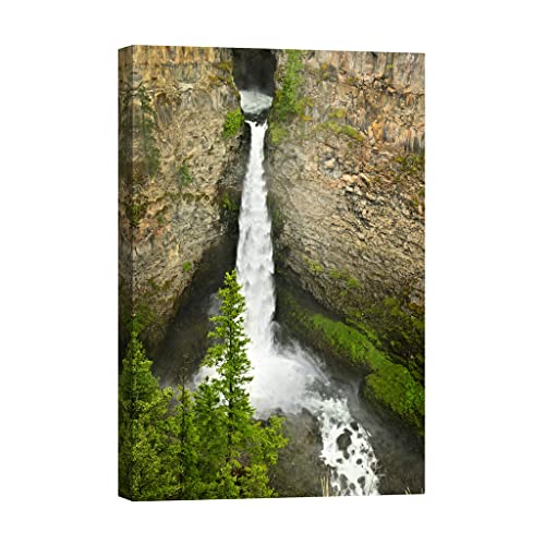 Toile luminescente contre la nuit noire tableau nature 80x120