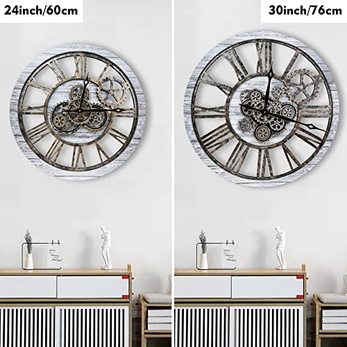 30 " Moving Gears Rustic Industrial Clock product