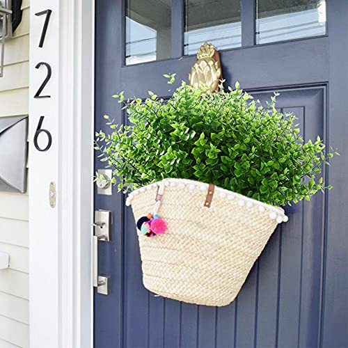 Greenrain 8 Bundles Artificial Flowers Outdoor Fake Flowers For Decoration Uv Resistant No Fade Faux Plastic Plants Garden Porch Window Box Décor (Green) #TOP4