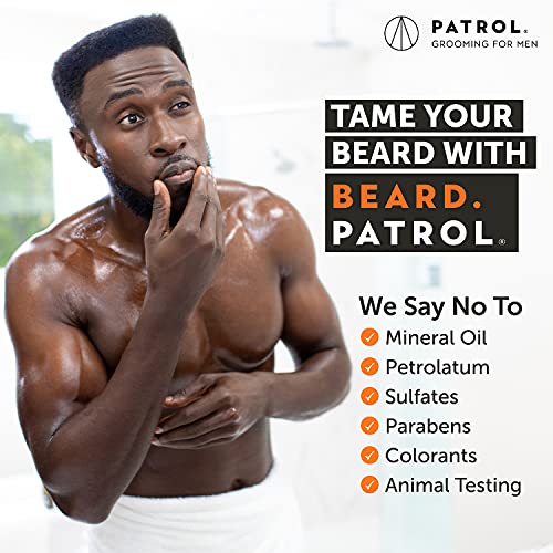 Beard Patrol Beard Balm For Men - Grooming Treatment With Argan Oil, Shea Butter, & Cocoa Butter Strengthens & Softens Beards & Mustaches - Lemongrass Scent Leave-In Conditioner Wax - Pack Of 3 #TOP4