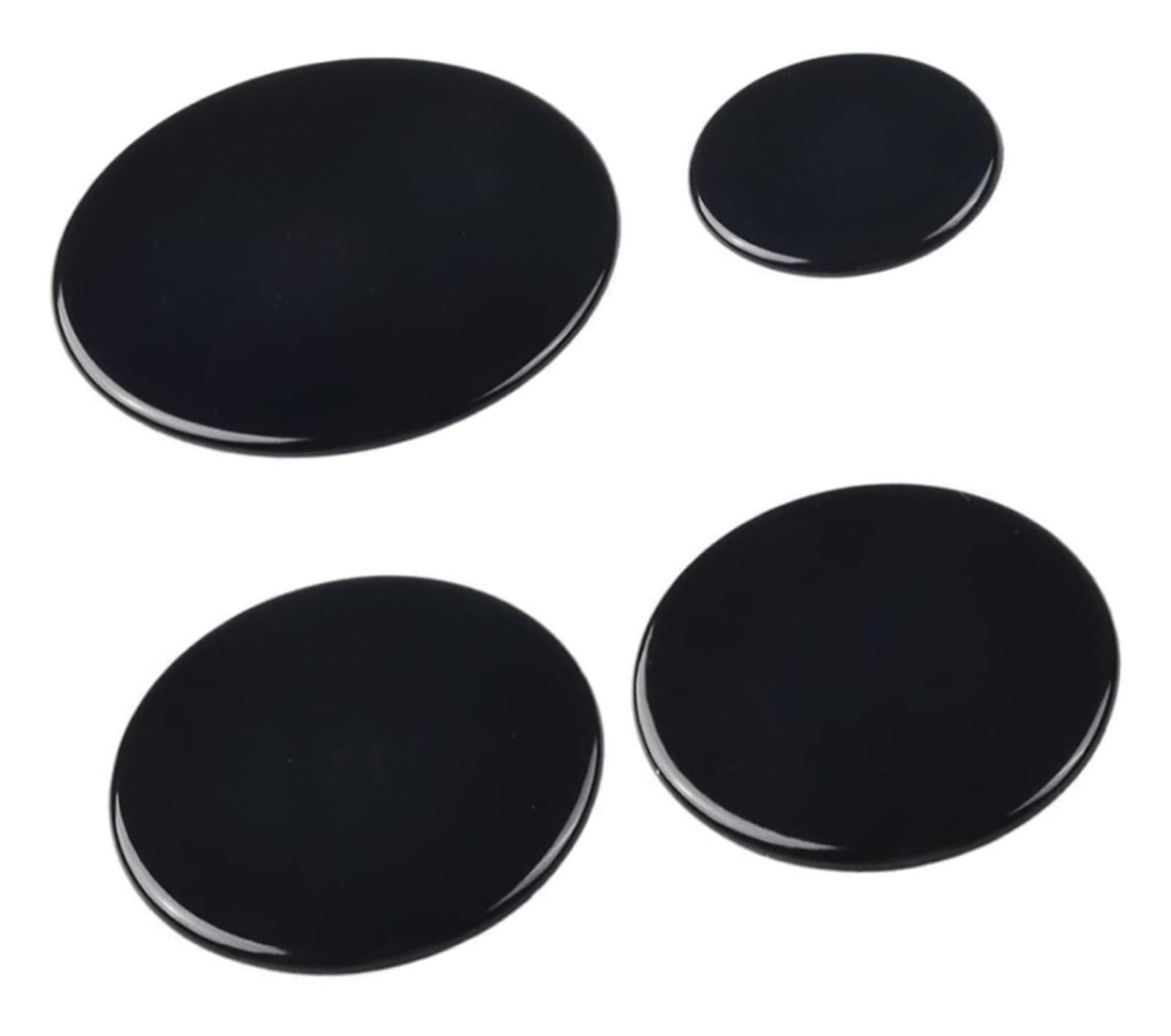 Set universale di tappi for bruciatore a gas for piano cottura, 4 pezzi con diametro 55 mm, 75 mm, 100 mm for accessori SABAF(Flat)