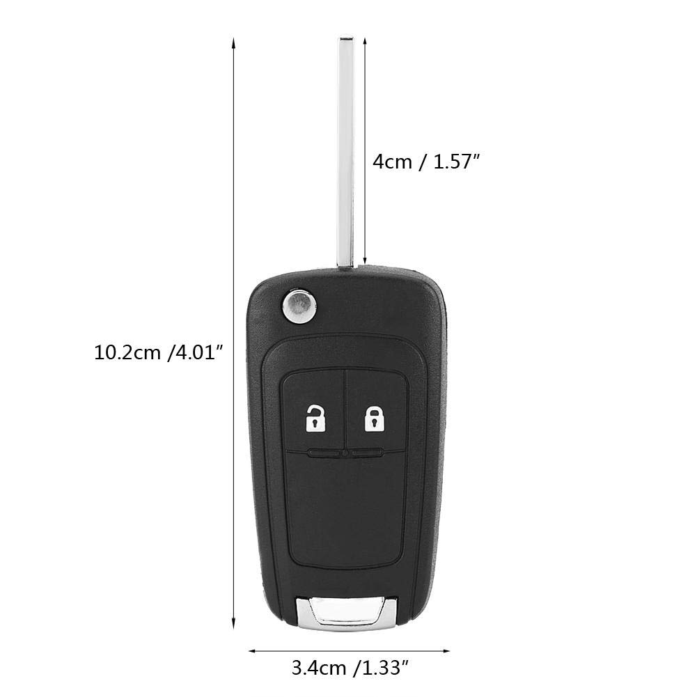 Car Key Fob Shell, Flip Folding Remote 2 Buttons Car Key Fob Shell Case Replacement For Vauxhall Astra Insignia For Vauxhall Key Fob Opel Insignia Key Saturn Astra Fob Vauxhall Insignia Key
