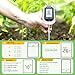 YAMRON 4-in-1 Soil Moisture Meter, Digital Plant Temperature/Soil Moisture Test & PH Meter/Sunlight Intensity, Backlight LCD Display for Gardening, Farming and Outdoor Plants