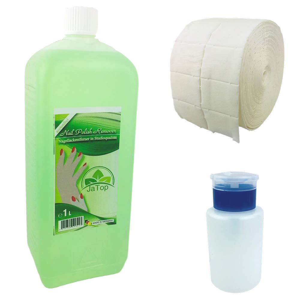 JaTop Nagellackentferner, Remover, acetonfrei, 500 Zelletten,Dispenser