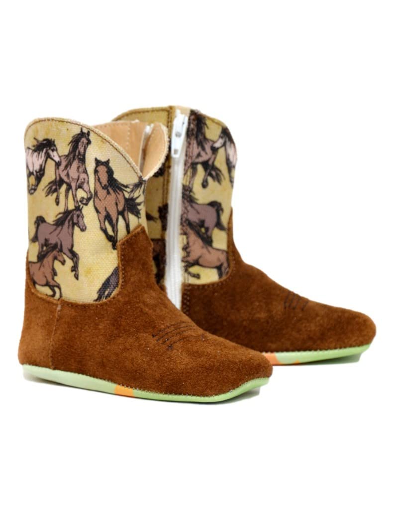 Tin Haul Infant Stampede - Born to Ride Boot Brown 1 M