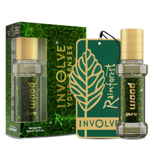 Image of Involve Rainforest Pure Wood Car Air Perfume - IRF11-30 ml | Fine Fragrance Premium Spray Air Freshener | Car Accessories 2026| car perfume and fresheners | Car perfume