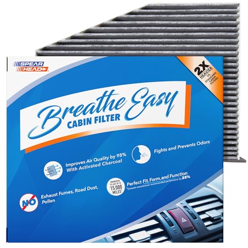 Image of Spearhead Odor Defense Breathe Easy AC & Heater Cabin Filter | Fits Select 2006-2022 Audi & VW Like OEM | Up to 25% Longer Lasting w /Activated Carbon (BE-373)