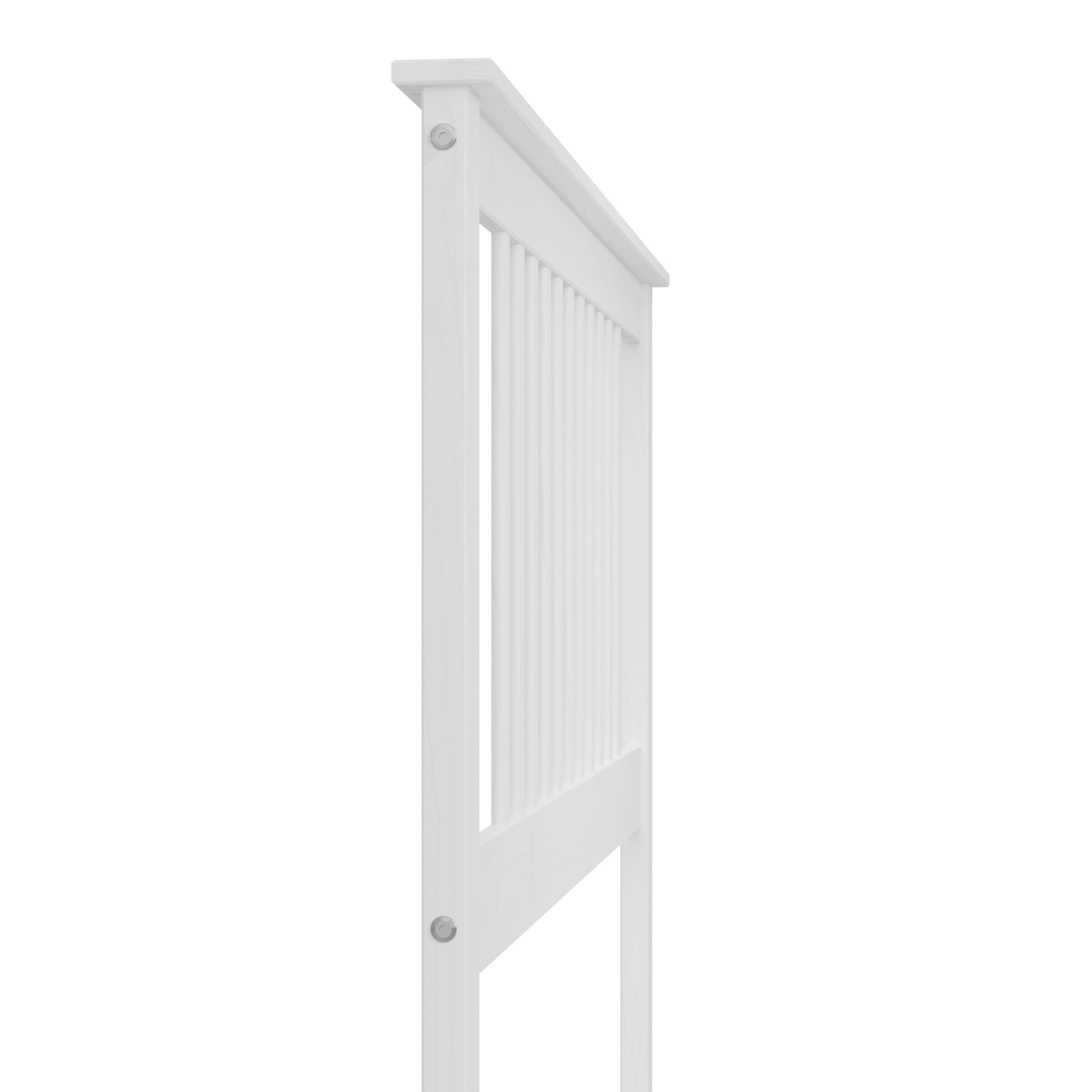 Moblit Cabecero de Pino Macizo para Cama con Somier de 150 cm Color Blanco Translucido Serie Alme Medidas (100x160x2) cm (Alto-Ancho_Fondo) Requiere Montaje