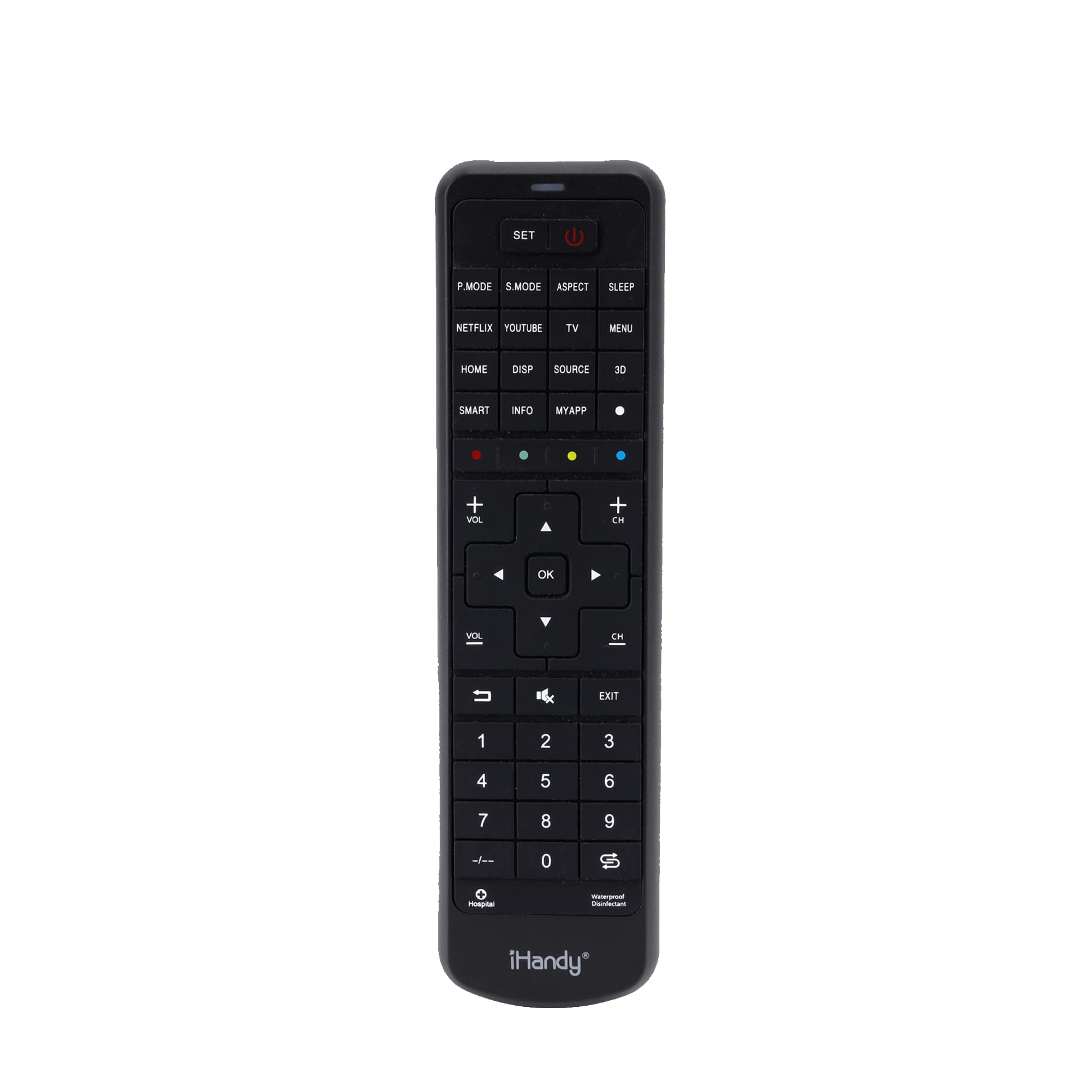 Sealayer CRC1908 IPX3 iHandy Waterproof Universal TV Remote Control - Direct Replacement Compatible with LG, Samsung, Sony TV