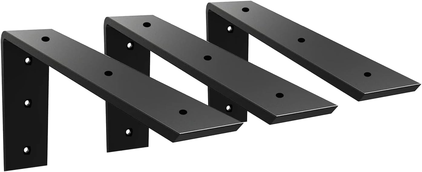 Countertop Support Bracket 3 Pack 10 inch Heavy Duty Granite Countertop Bracket 10" x 6" x 2 1/2" Shelf L Bracket Mantel Corbels for Quartz/Granite/Wood/Concret/ Laminate Countertops