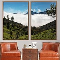 2 Piece Framed Canvas Wall Art Greenlands Canvas Prints Home Artwork Decoration for Living Room,Bedroom - 16