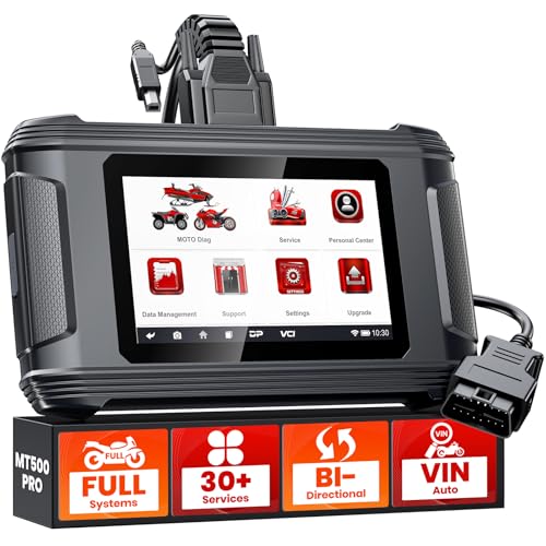 ANCEL MT500 PRO Motorcycle Scanner Full-System OBD2 Diagnostic Tool with Quick Service Resets & Advanced Programming Fits for Harley Honda Yamaha Indian Kawasaki Suzuki Polaris BRP Victory