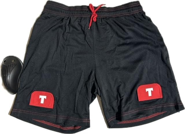 Generic Boy's Loose Fit Ice Hockey Mesh Jock Shorts with Cup (Junior-M)(Sizes run big) Black, Medium