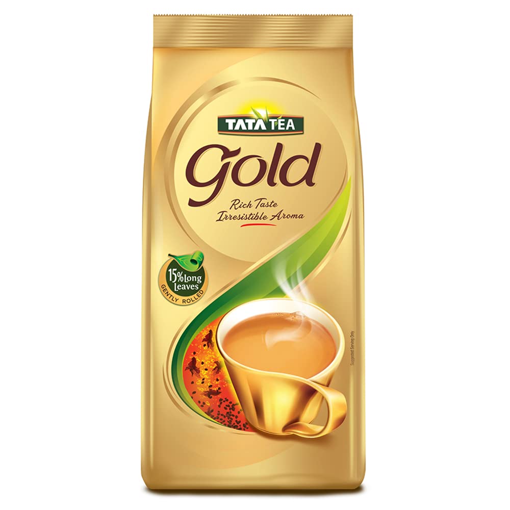 Tata Tea Gold | Assam Teas With Gently Rolled Aromatic Long Leaves | Rich & Aromatic Chai | Black Tea | 250 Grams