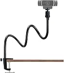 Adjustable 26" Gooseneck Desktop Webcam Stand Holder Flexible Jaw Camera Desk Clamp Mount for Logitech Webcam C925e, C922x, C922, C930e, C930, C920, C615 and More (1/4" Threaded)