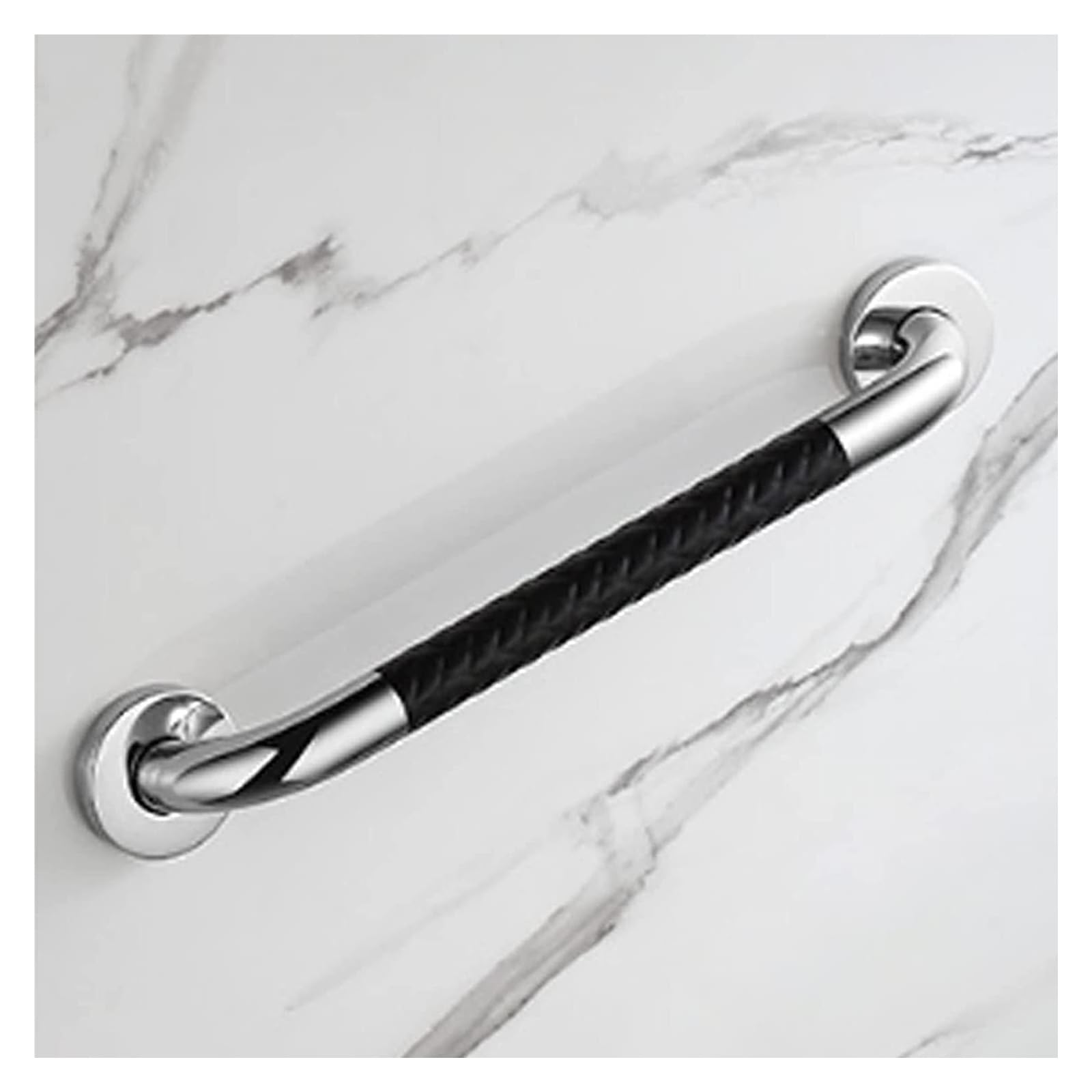 Maniglioni di Supporto in Acciaio Inox per Doccia e Bagno con impugnature Antiscivolo, 3 Maniglie da 5 cm per Anziani, Ideali per Bagno, WC e Scale (27 Pollici)