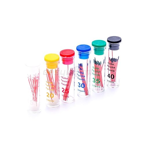 Gutta Percha Point 02 Puntos de papel endodónticos endodónticos dentales cónicos para llenado de conducto radicular (#15-40 surtido)