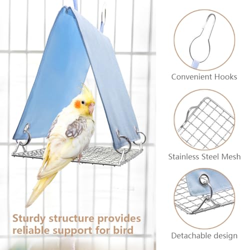Image of Bird Nest House Bird Bed Hanging Hammock Tent Waterproof Hideaway Cave Snuggle Hut for Parrot Parakeet Cockatiel Conure Budgie Lovebird Medium