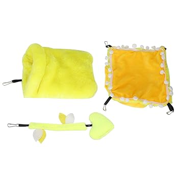 with Metal Hooks Convenient to Carry Short Plush Easy to Use Hamster Hanging Nest, Pet Hammock, Chinchilla Guinea Pig for Small Pets Squirrel