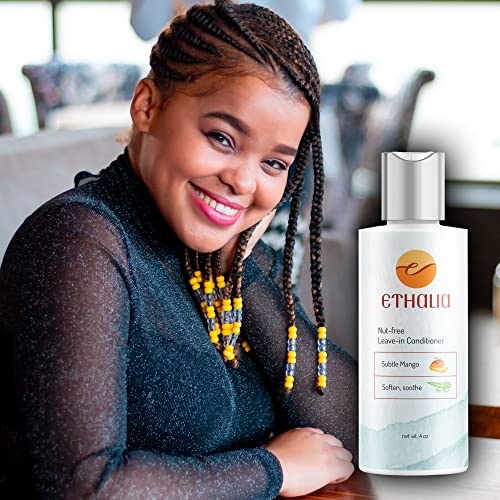 E Ethalia Nut-Free Leave-In Conditioner - Hypoallergenic Moisturizing Conditioner For Curly Hair - Conditioner For Dry Hair - Soften And Soothe Curly, Kinky, Coily Hair - Nut Free Conditioner - 4 Fl Oz #TOP4