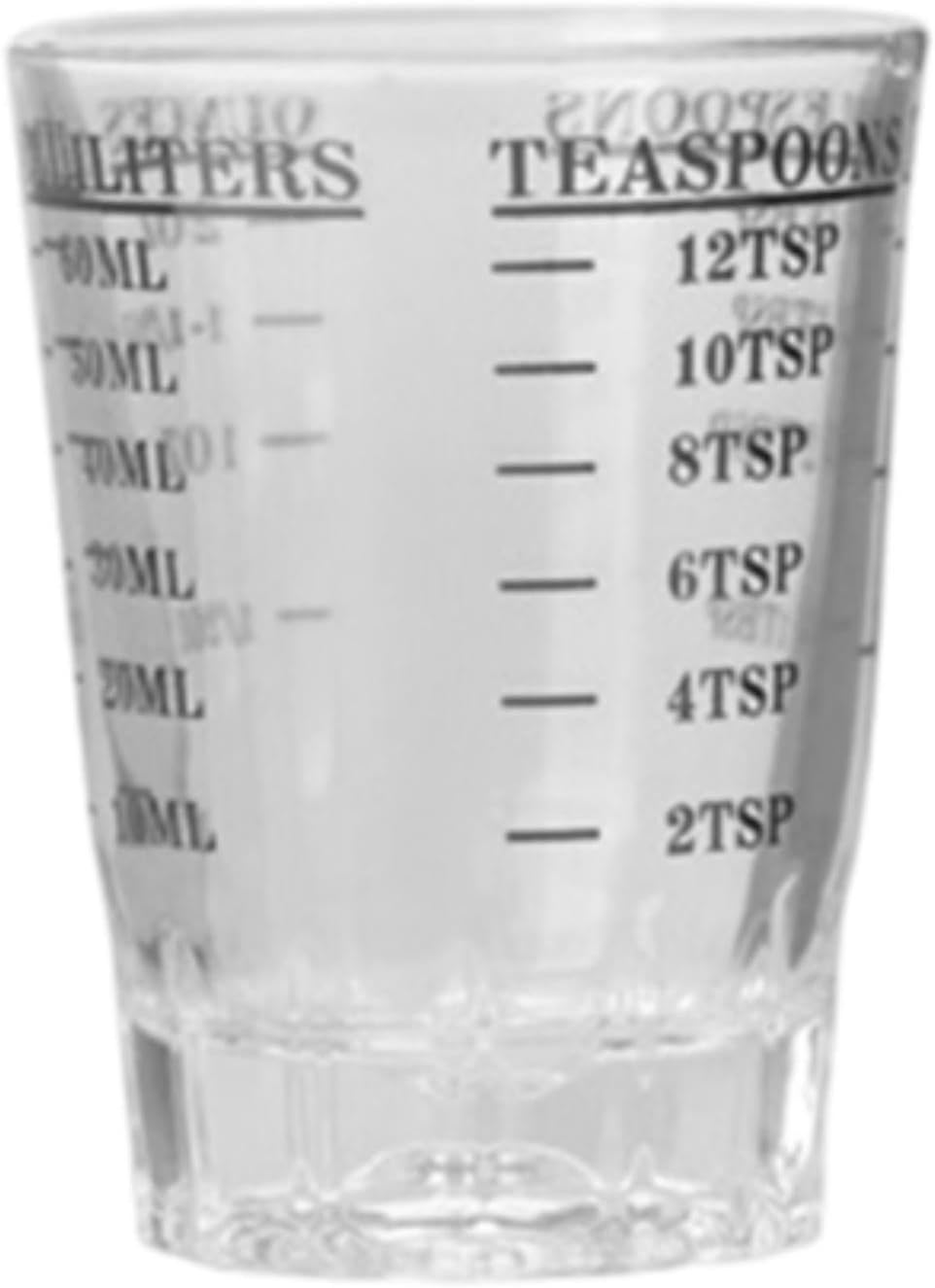 ATORSE Espresso Shot Glasses Measuring Cup Kitchen Tools for Cocktail Whisky Flours 60ml