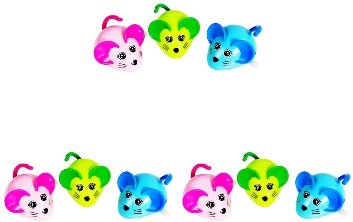 Juguetes automáticos para gatos pequeños y adultos suministros de color con cuerda mecánica