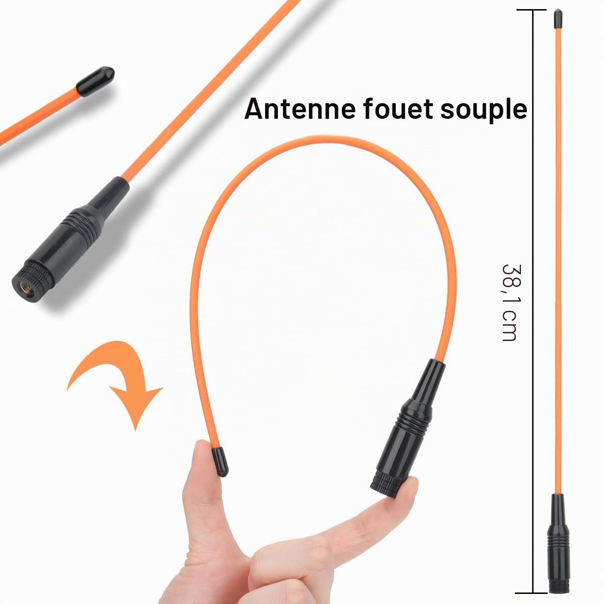 Antenne récepteur flexible longue portée orange 38,1 cm pour Garmin GPS Alpha 100 200 200i Astro 220 320 430, orange