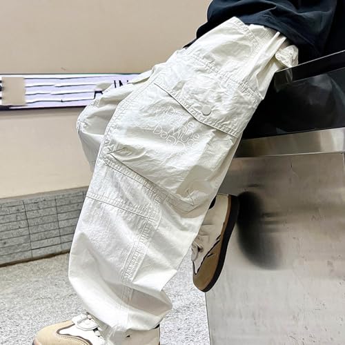 Boys Cargo Pants Boys' Casual Joggers Elastic Waist Lightweight Comfort Streetwear Adventure Pants for Outdoor4
