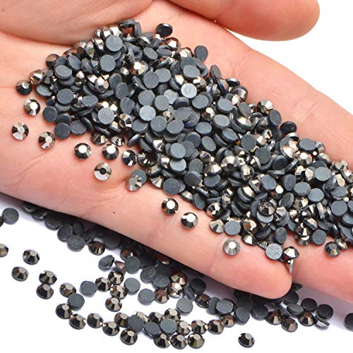 Image of 3000 Pieces Hot Fix Glass Flatback Rhinestones HotFix Round Crystal Gems (Silver Flare, SS10)