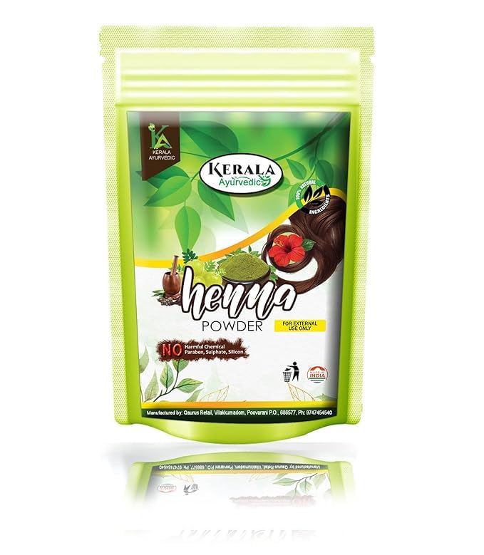 Kerala Ayurvedic 100% Pure & Organic Natural Henna Leaf (Mehandi) Powder for Hair Colour & Hair Care | 200 GM | Henna-picture-12