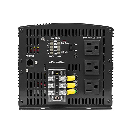 Wagan EL3744 12V 5000 Watt Power Inverter with Remote Control, 10000 Watt Surge Peak Proline Power Converter for Home RV Camping Van Life Off Grid