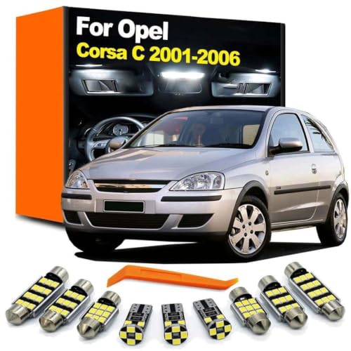 Luces LED de interior Opel Corsa C: bombillas para plafón de techo, guantera y maletero