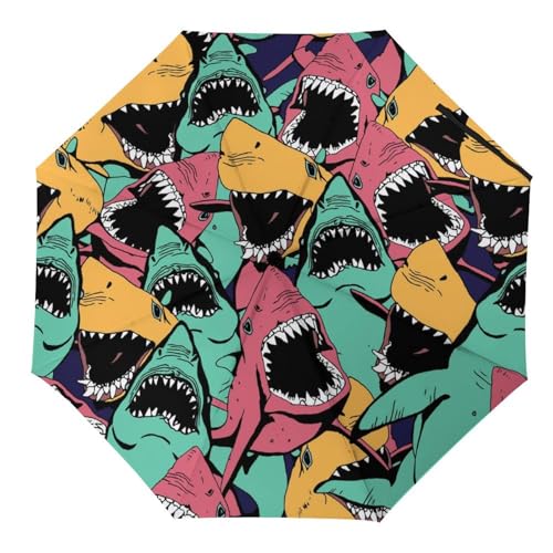 Parapluie automatique pliant compact de voyage motif carreaux mixte