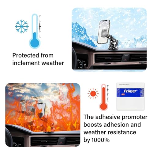 Image of 4PCS Heat Resistant Double-Sided Adhesive Pads, Square Double Sided Tape Heavy Duty, Adhesive Sticky Pads for Car Phone Holder Mount & Dash Cam, 2.8inch