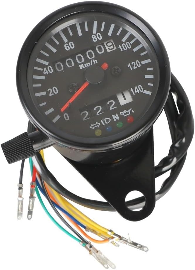 Odometer Speedometer Backlight Indicator With Signal Light Universal For Motorbike 12V Motorcycle Speedometer Odometer Gauge