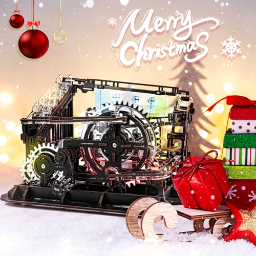 Ownone 1 GDL402 3D Wooden Puzzle Marble Run With Led Lights, Wooden Model Building Kits For Adults thumb #7