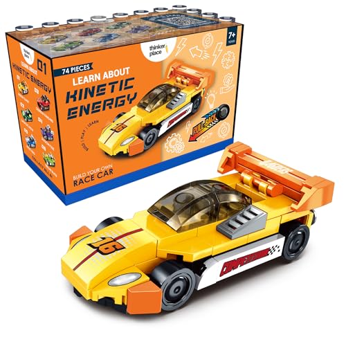 Image of STEM Racing Car Pull Back Building Blocks Set (74Pcs) | DIY Speed Car Toy for Kids 6+ Years (Boys & Girls) | Friction Powered Racing Toy | Creativity & Motor Skills Development
