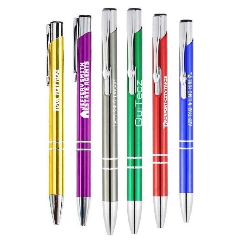 5/10/25/50/100 Personalised Pens Laser Engraved Metal Promotional Pens (50)