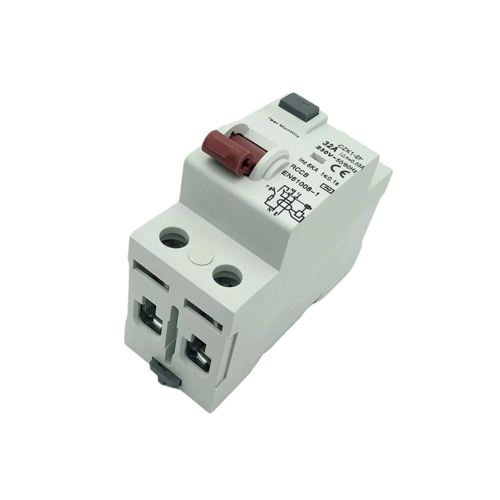 Wyłącznik różnicowoprądowy RCD RCCB, typ B, Evse 2P 4P AC 40a 63a 120a 30ma EKL6-100B 10KA Rail Din 220V (2P, 40A)