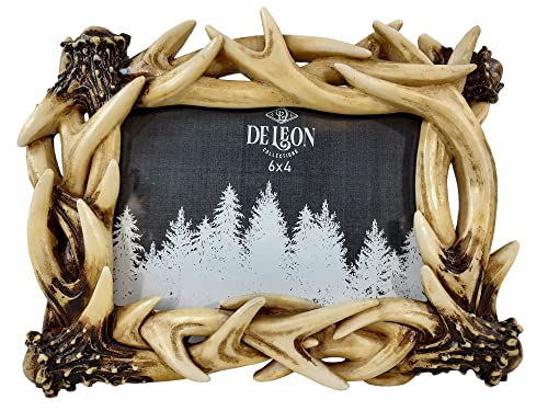 De Leon Collections Polyresin Intertwined Deer Buck Stag Antler Rustic Forest 6x4 Standing Landscape...