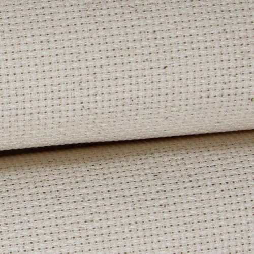 Image of KCS 16 Count Cotton Cross Stitch Aida Cloth Needlework Fabric (59 inch x 1 Yard,Oatmeal)