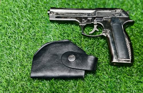 Image of Stainless Steel 9Mm Gun Shape Gas Lighter for Outgoing Mouser Gun Style Lighter (Without Stand)