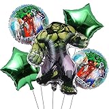 Avengers Ballon 5 Stück Superhelden Party Dekoration Hulk Helium Folienballons Hulk Thema Geburtstag Party Dekoration für Kinder, Geschenk, Geburtstag, Partyzubehör, Dekoration