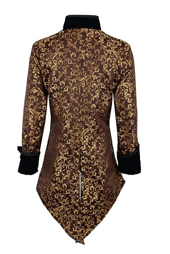 Prime Quality Mens Steampunk EMO Tailcoat Jacket Velvet Gothic VTG Victorian/Tail Coat/USA Sizes3