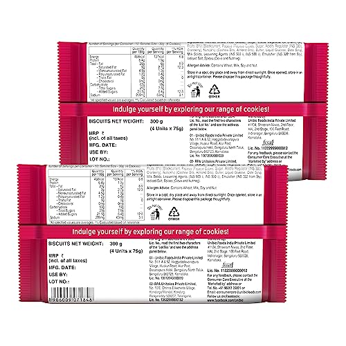 Image of Unibic - Fruit & Nut Cookies, 600 gm (300 gm X 2)