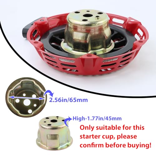 Image of KIKITE GX160 Pull Start Compatible with Honda GX120 GX200 5.5HP 6.5HP Engine 28400-Z4M-306ZB 27400-Z1T-702 Recoil Starter Assembly Curved Steel Rod Pawls