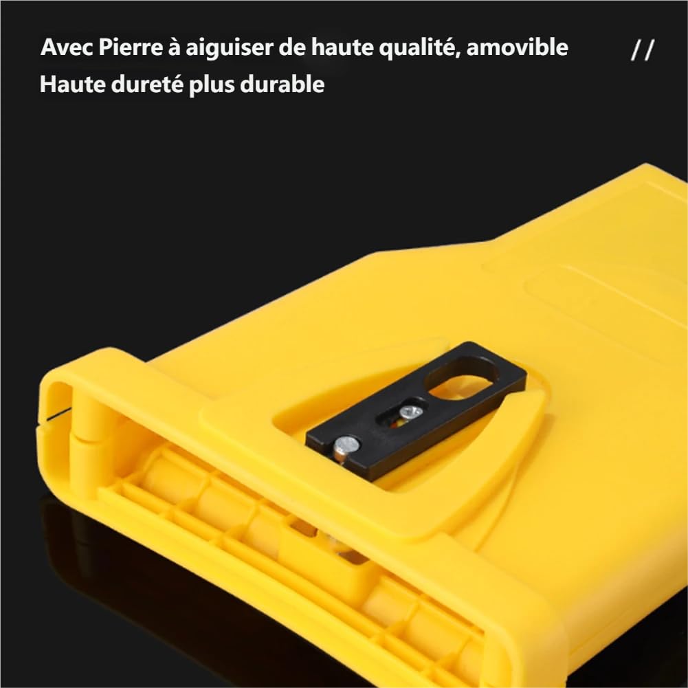Affuteur Chaine Tronçonneuse,Affuteuse De Chaine Tronconneuse,Affuteur Tronconneuse,Avec 6 Pierres, Précision Instantanée Pour Coupe Efficace (1)