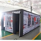 6x4m Inflatable Halloween Maze Blow Up Inflatable Haunted House Laser Tag Game（ 20x13ftwith Blower）